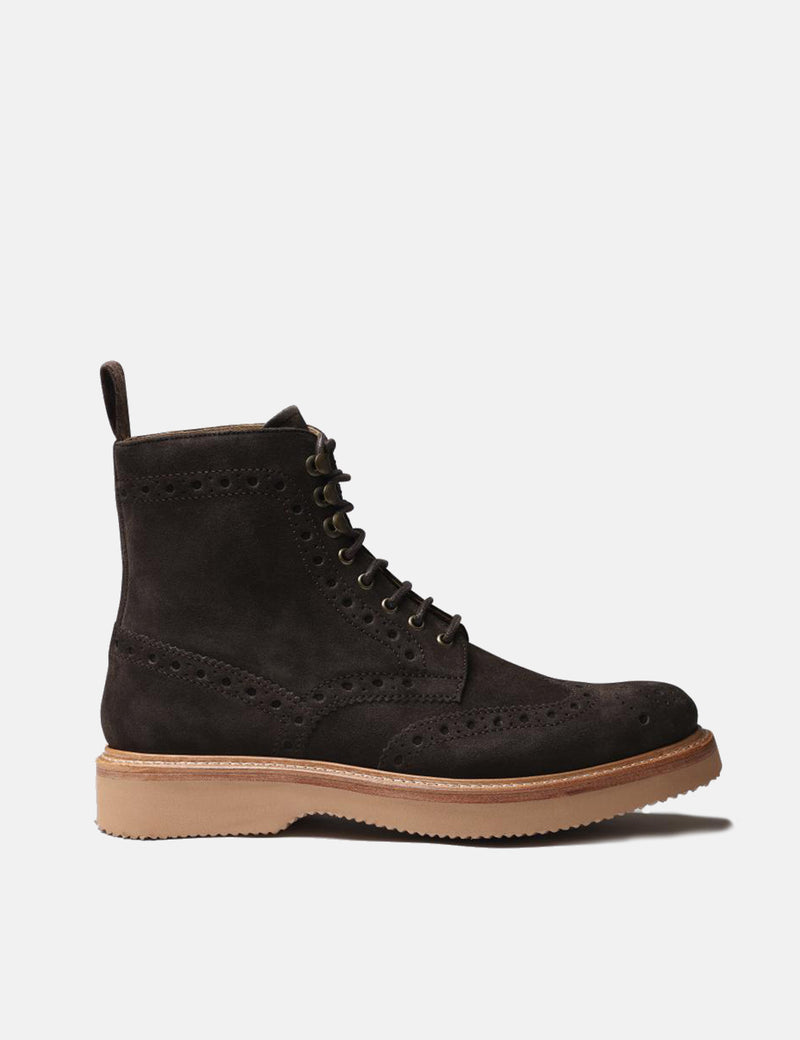 Grenson Fred Boot (Suede) - Peat Brown