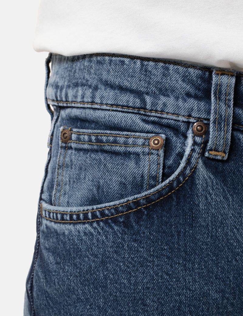 Nudie Lean Dean Jeans (Slim) - Plain Stone Blue