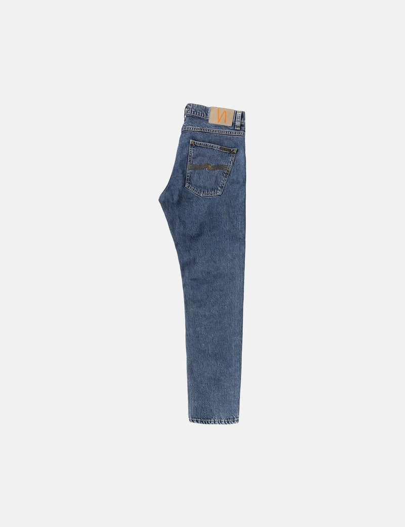 Nudie Lean Dean Jeans (Slim) - Plain Stone Blue