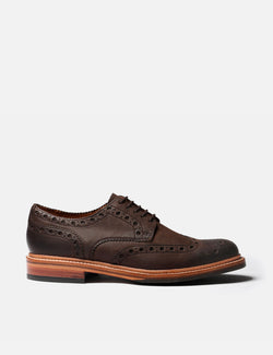 Grenson Archie Brogue (Cuir Nubuck) - Marron Bruni