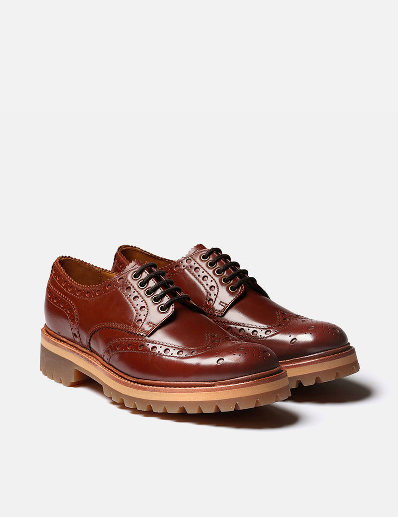 Grenson Archie Brogue (Cuir Colorado) - Tan