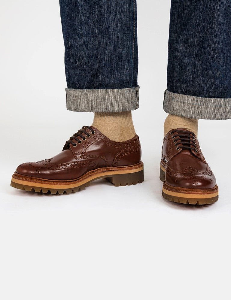 Grenson Archie Brogue (Cuir Colorado) - Tan