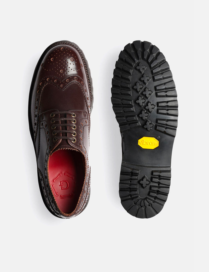 Grenson Archie Brogue (Cuir Colorado) - Marron