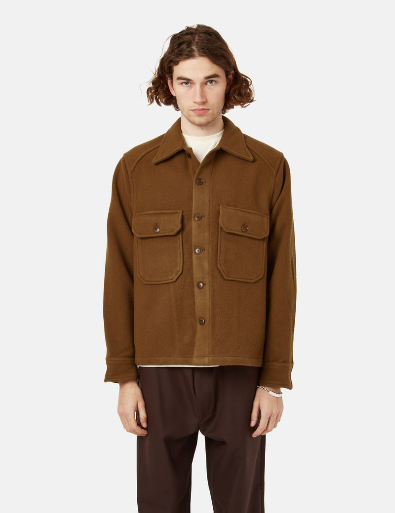 Sunflower Wool CPO Shirt - Brown