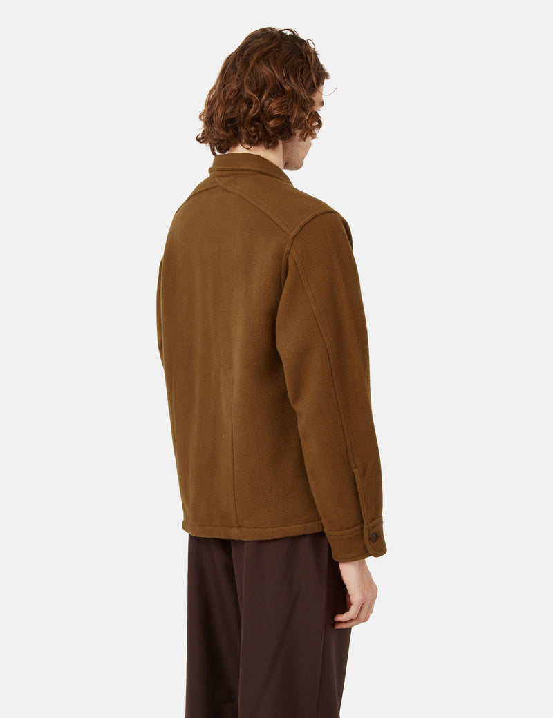 Sunflower Wool CPO Shirt - Brown