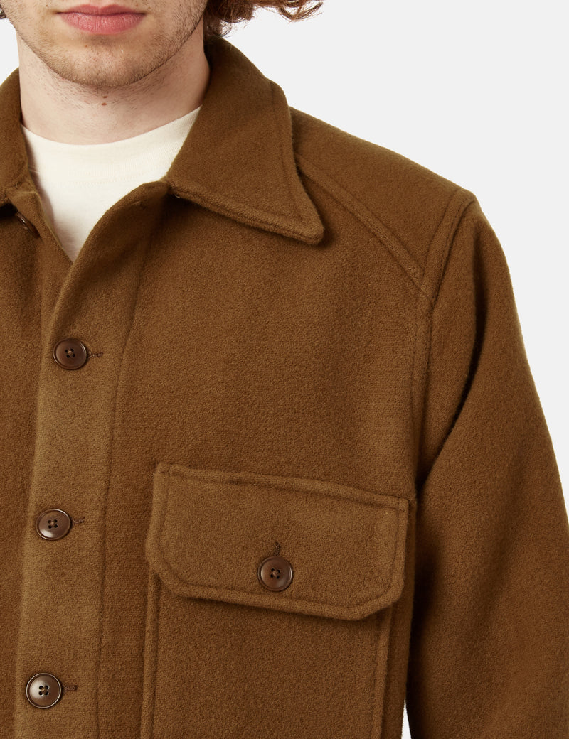 Sunflower Wool CPO Shirt - Brown