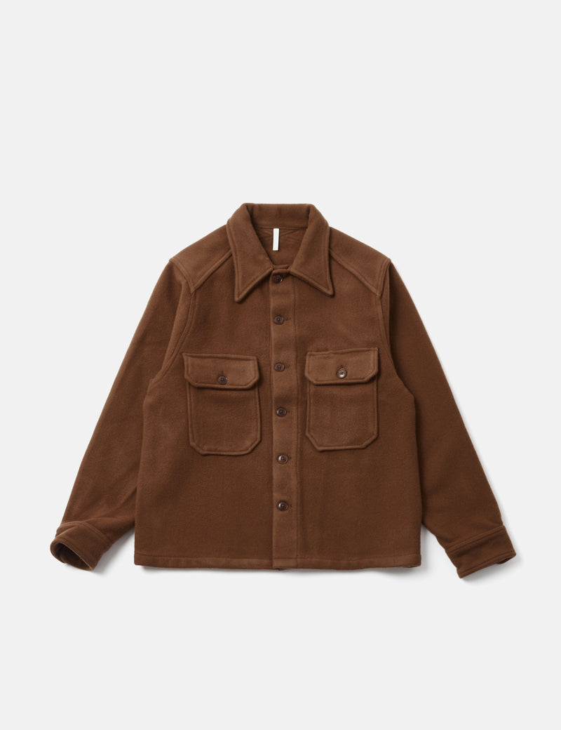 Sunflower Wool CPO Shirt - Brown