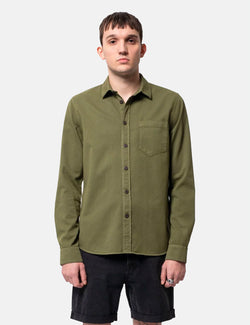 Nudie Henry Pigment Dyed Shirt - Green