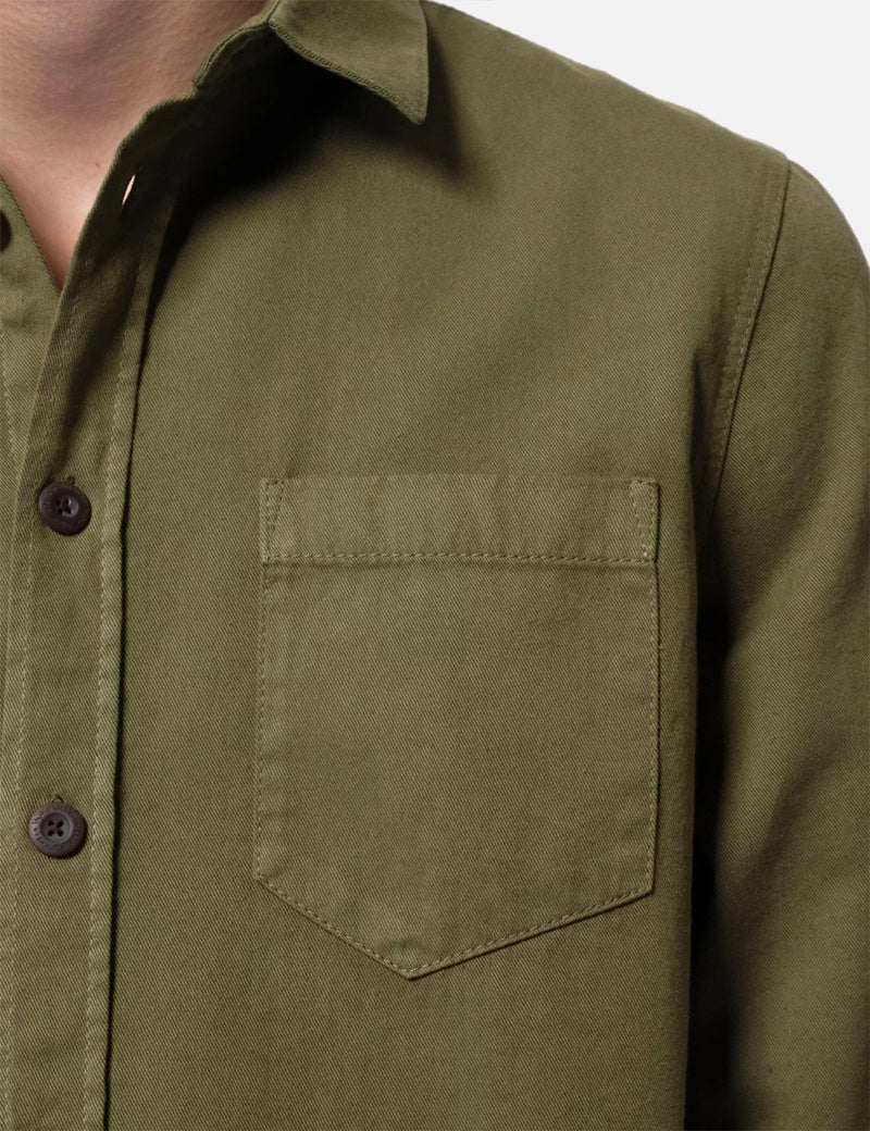 Nudie Henry Pigment Dyed Shirt - Green