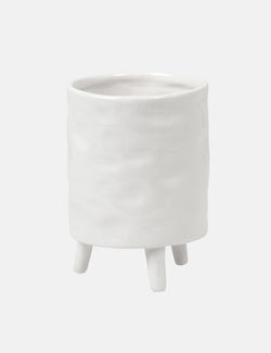 Broste Copenhagen Brydis Stoneware L Plantpot - White