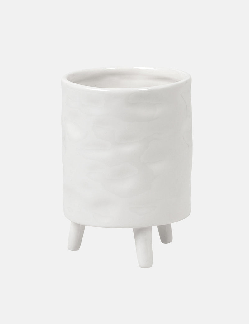 Broste Copenhagen Brydis Stoneware L Plantpot - White