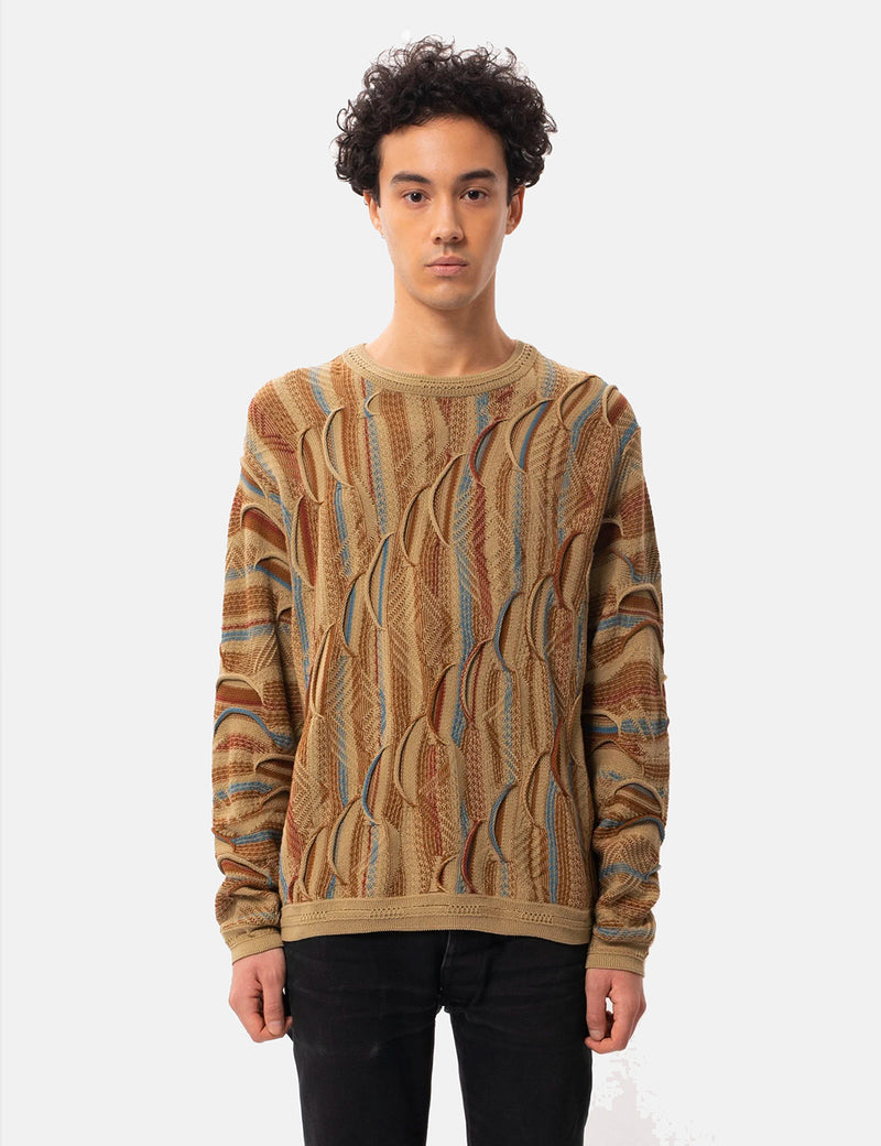 Nudie Didrik Mixed Jacquard Sweater - Multi