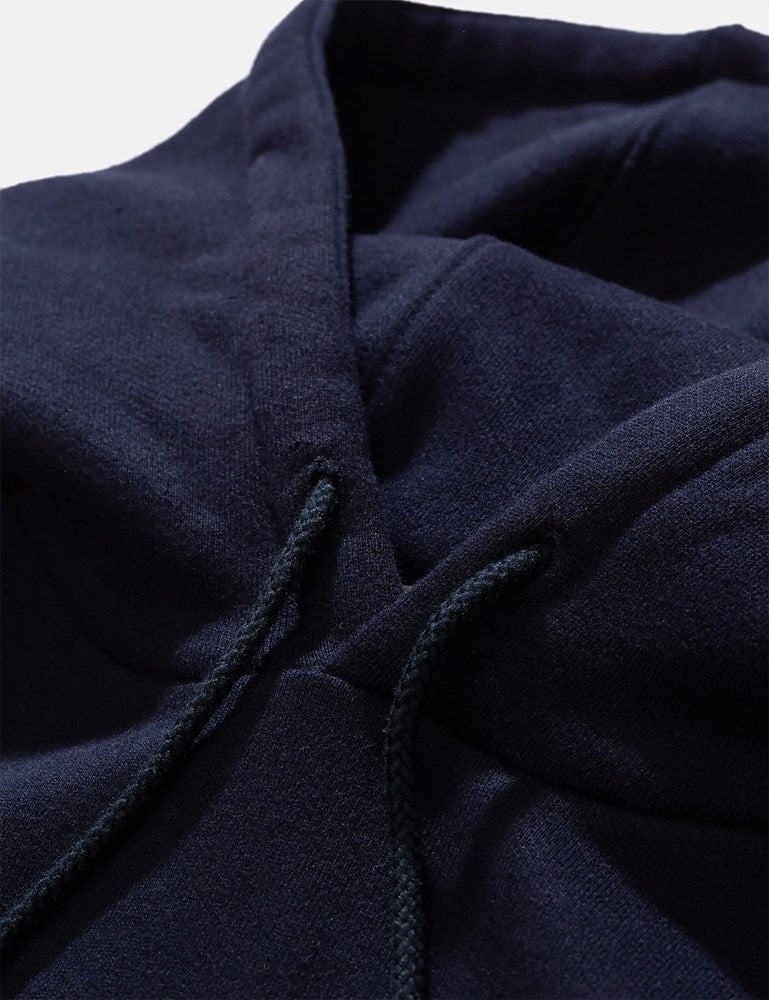 Norse Projects Vagn Logo Hooded Sweatshirt - Dark Navy Blue