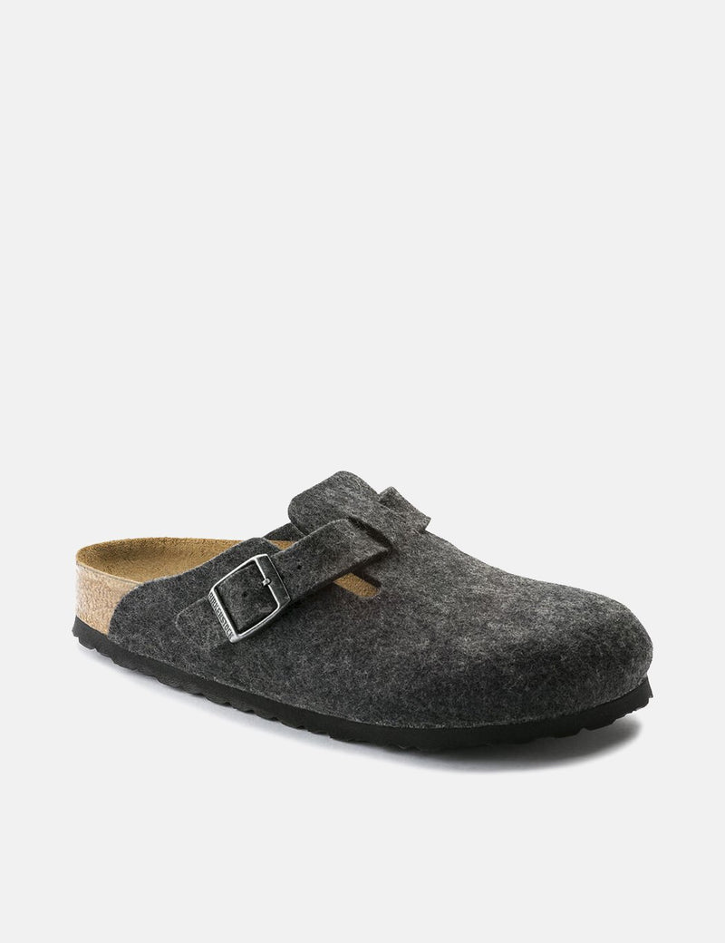 Birkenstock Boston Wool Felt (Regular) - Anthracite Grey