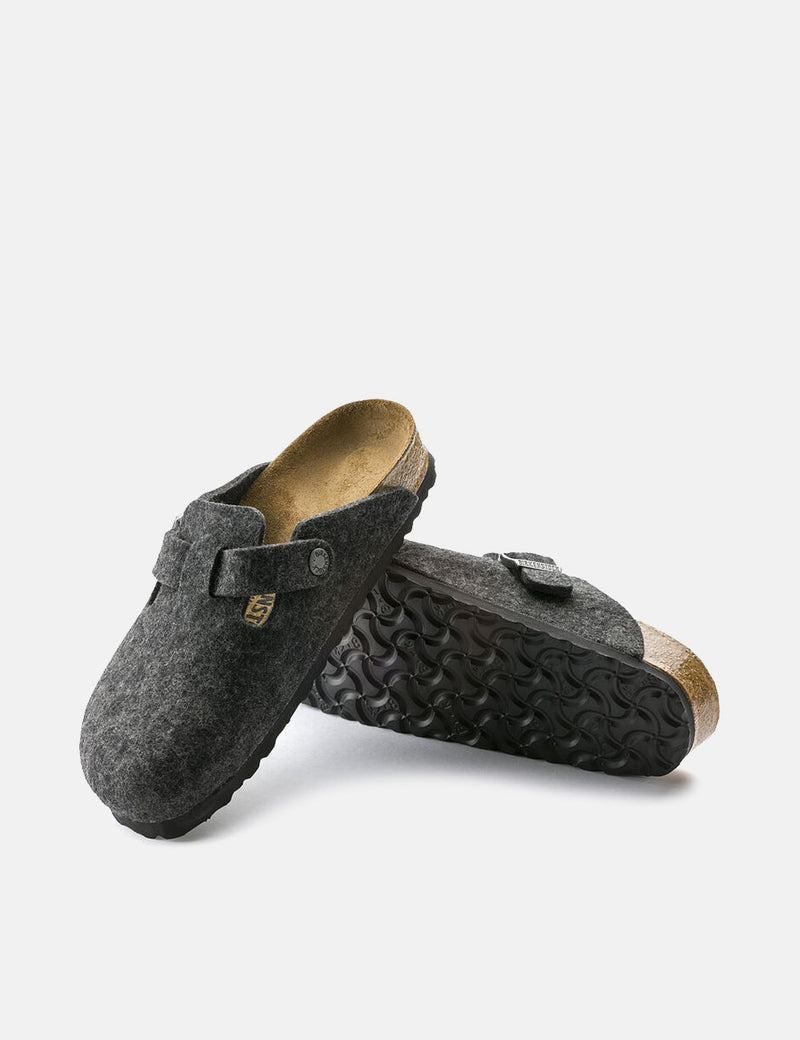 Birkenstock Boston Wool Felt (Regular) - Anthracite Grey