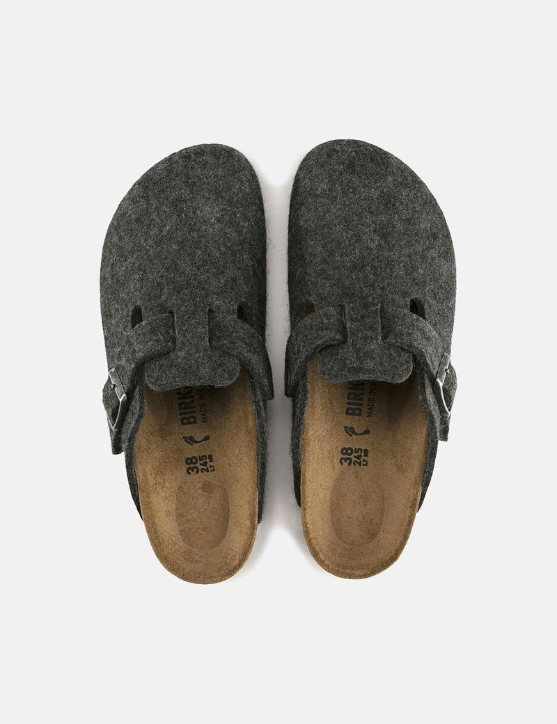 Birkenstock Boston Wool Felt (Regular) - Anthracite Grey