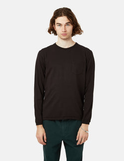 Velva Sheen USA Made Pocket Long Sleeve T-Shirt - Black