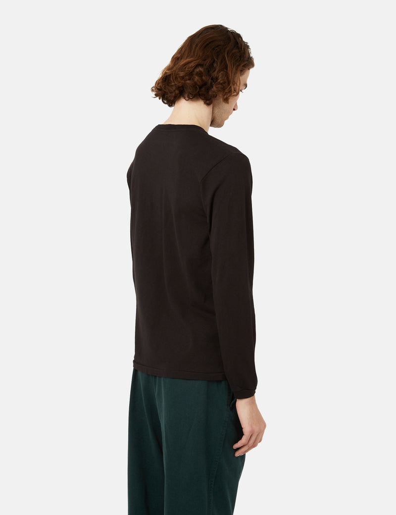Velva Sheen USA Made Pocket Long Sleeve T-Shirt - Black
