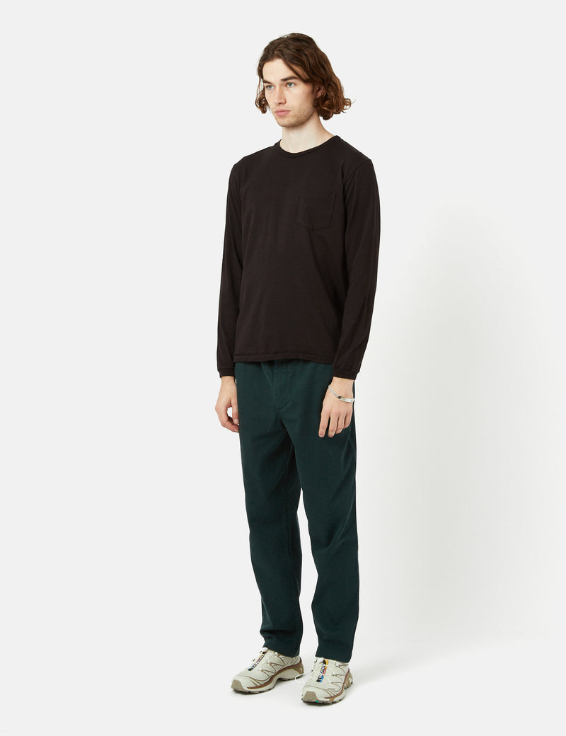 Velva Sheen USA Made Pocket Long Sleeve T-Shirt - Black