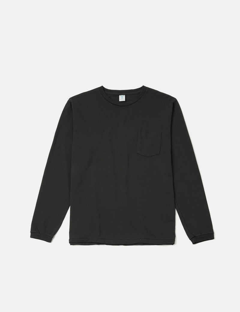 Velva Sheen USA Made Pocket Long Sleeve T-Shirt - Black