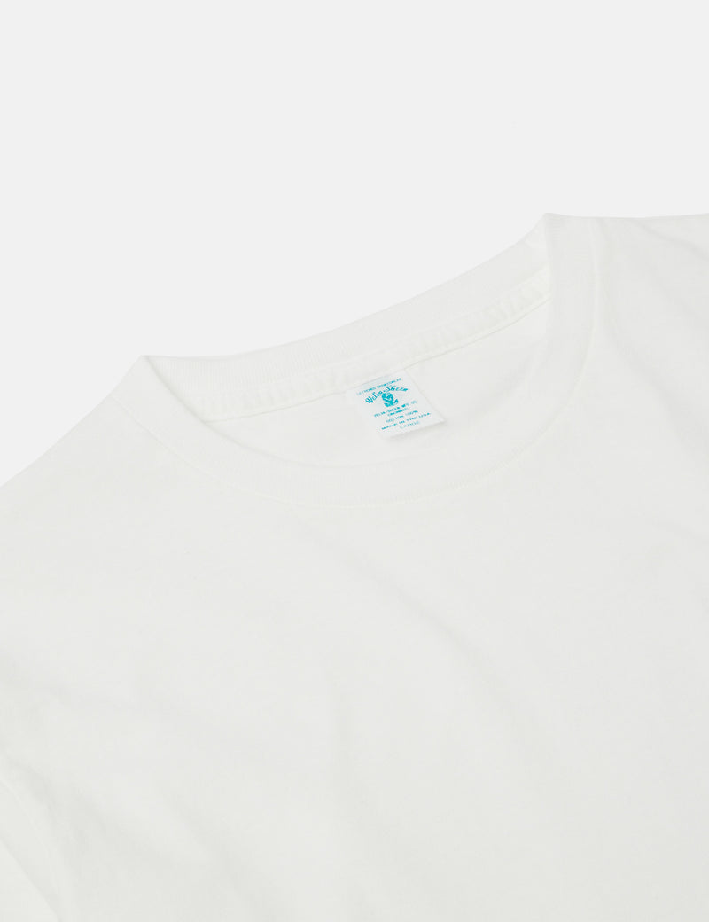Velva Sheen USA Made Pocket Long Sleeve T-Shirt - White