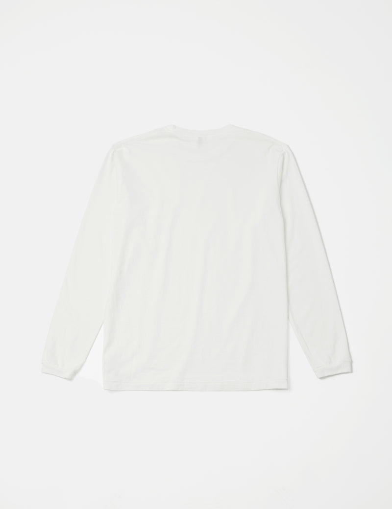 Velva Sheen USA Made Pocket Long Sleeve T-Shirt - White