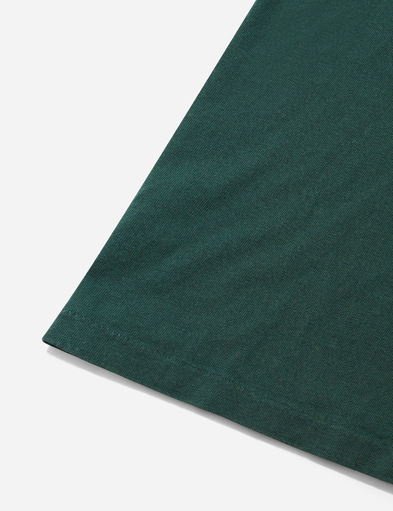 Velva Sheen Pigment Dyed USA Made T-shirt (Pocket) - Dark Green