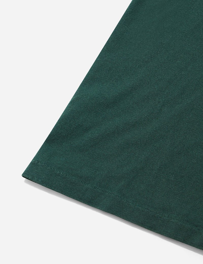 T-shirt (poche) fabriqué aux États-Unis par Velva Sheen Pigment Dyed - Vert foncé