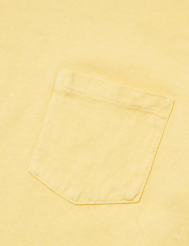 Velva Sheen Pigment Dyed USA Made T-shirt (Pocket) - Yellow