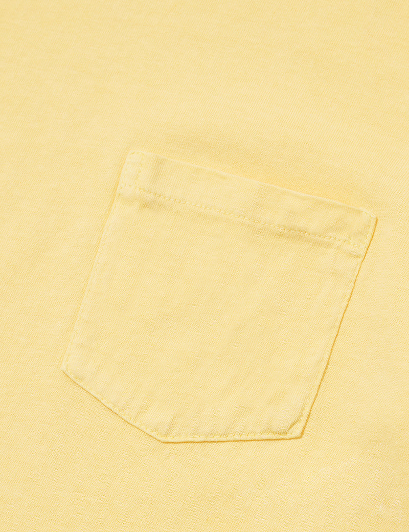 Velva Sheen Pigment Dyed USA Made T-shirt (Pocket) - Yellow