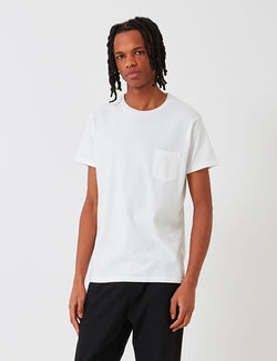 Velva Sheen Pigment Dyed USA Made T-shirt (Pocket) - White