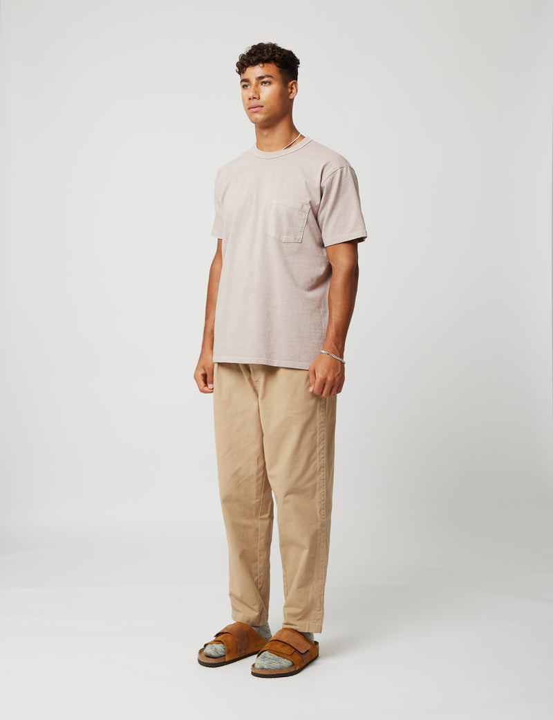 Velva Sheen Pigment Dyed USA Made Pocket T-Shirt - Mauve Purple