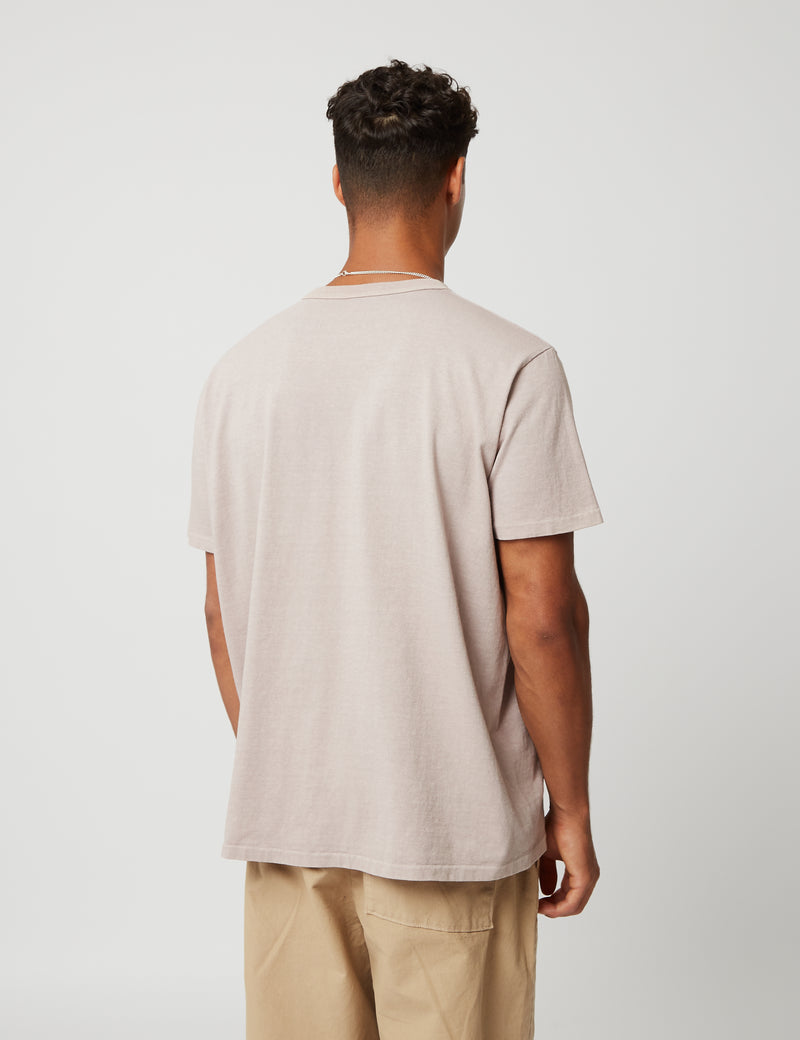 Velva Sheen Pigment Dyed USA Made Pocket T-Shirt - Mauve Purple