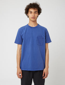 T-shirt Velva Sheen Pigment Dyed USA (Poche) - Bleu Persan