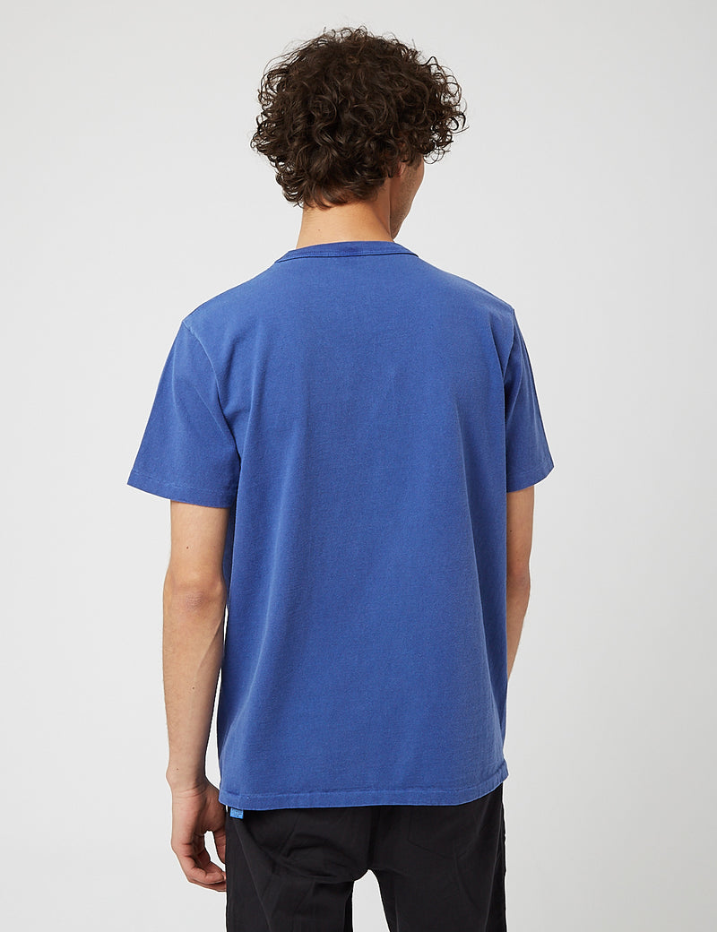 Velva Sheen Pigment Dyed USA Made T-shirt (Pocket) - Persian Blue