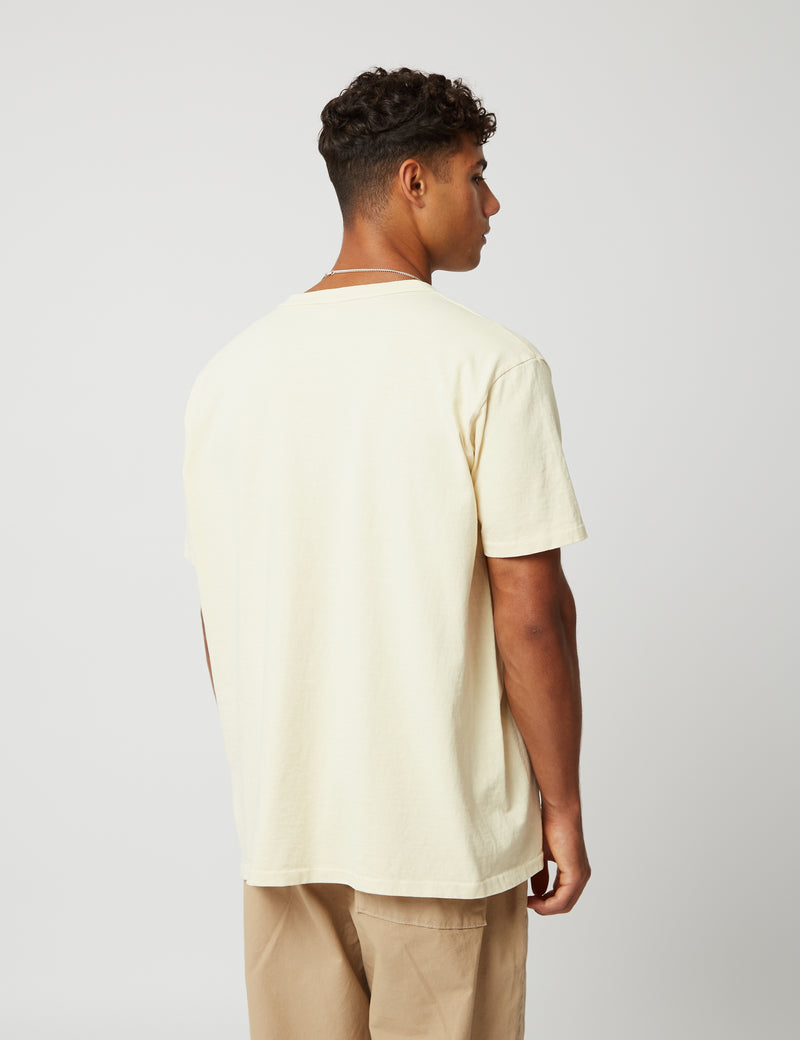 Velva Sheen Pigment Dyed USA Made Pocket T-Shirt - Yellow