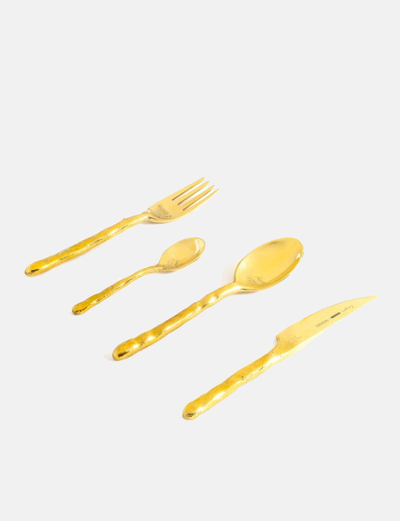Seletti Fingers Cutlery Set (Set of 4) - Brass