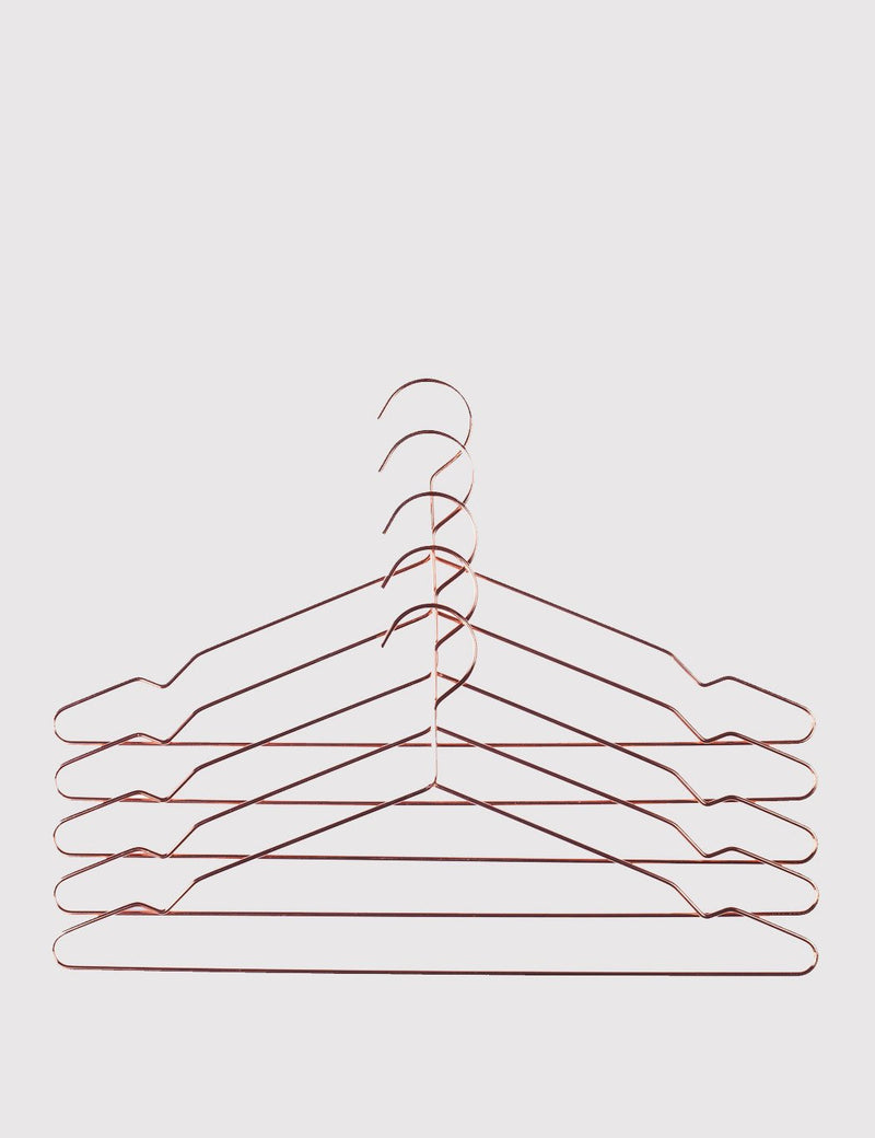 Hay Hang Coat Hangers Set of 5 - Copper