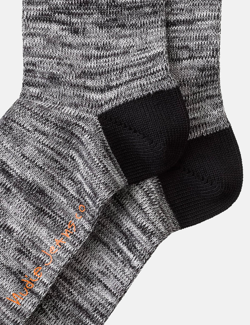 Nudie Rasmusson Multi Yarn Socks - Black
