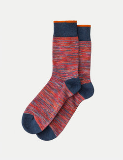 Nudie Rasmusson Multi Yarn Socks - Red