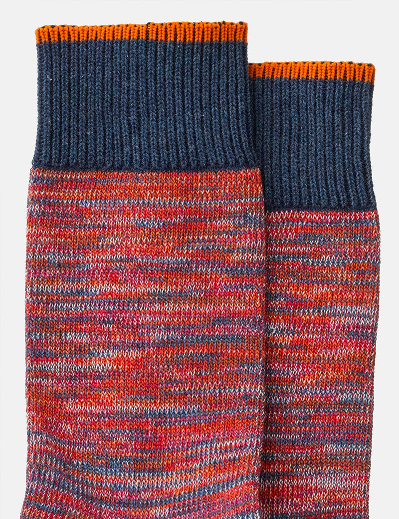 Nudie Rasmusson Multi Yarn Socks - Red