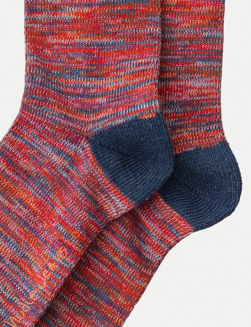 Nudie Rasmusson Multi Yarn Socks - Red