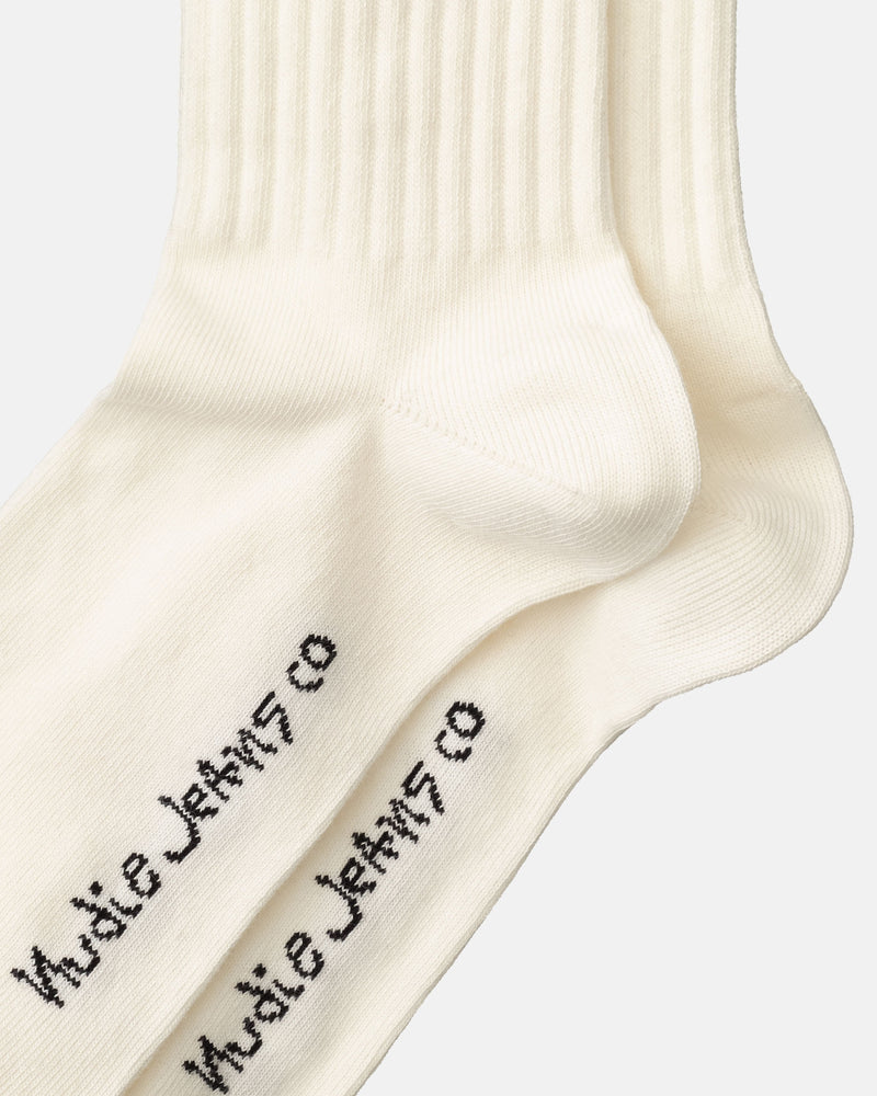 Nudie Chaussettes de Sport Amundsson - Blanc Cassé/Bleu Marine/Rouge