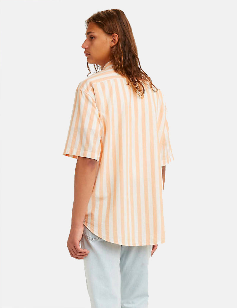 Levis Vintage Clothing Diamond SS Shirt - Melon Orange/White