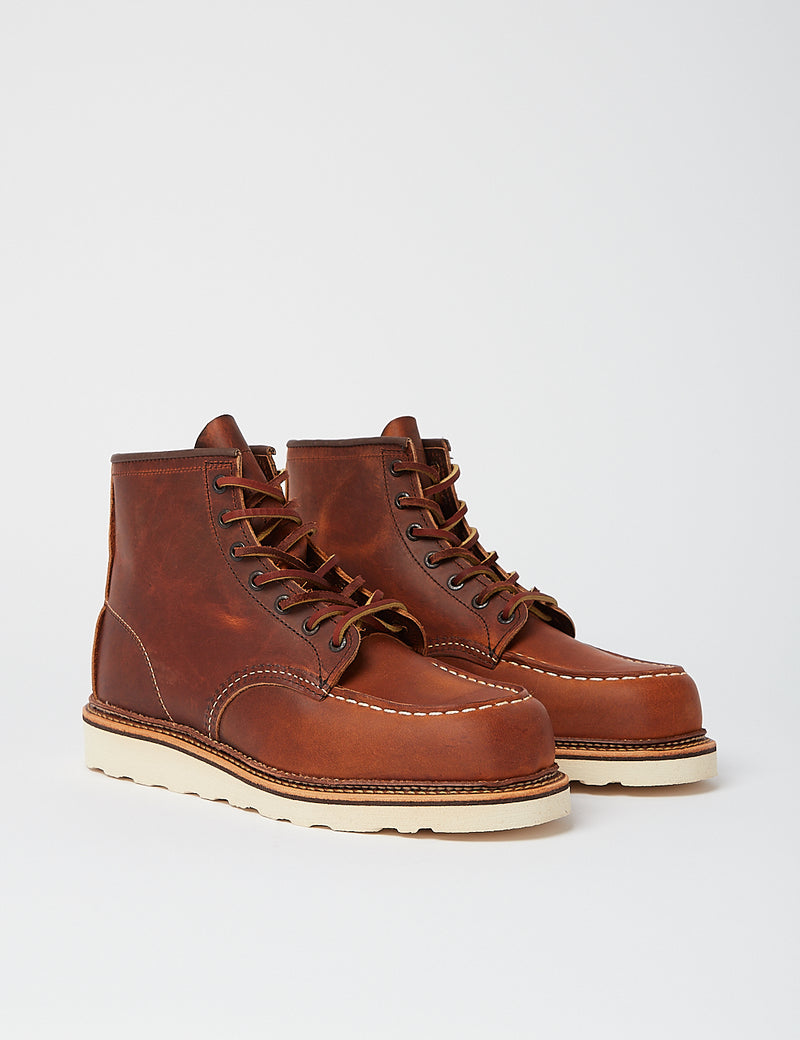Red Wing 6" Moc Toe Boot (Leather) - Copper Rough & Tough Brown