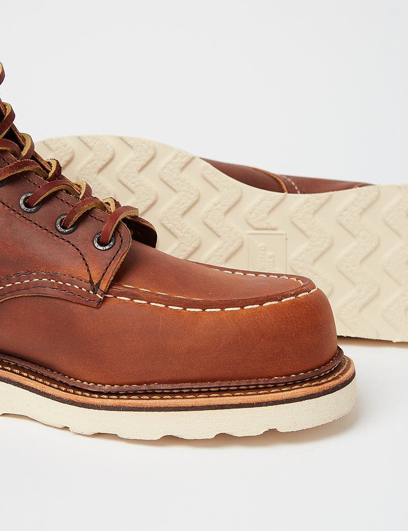 Red Wing 6"Moc Toe Boot (Leather) - Copper Rough & Tough Brown