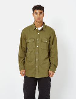 Levis Jackson Worker Shirt (Garment Dyed) - Green
