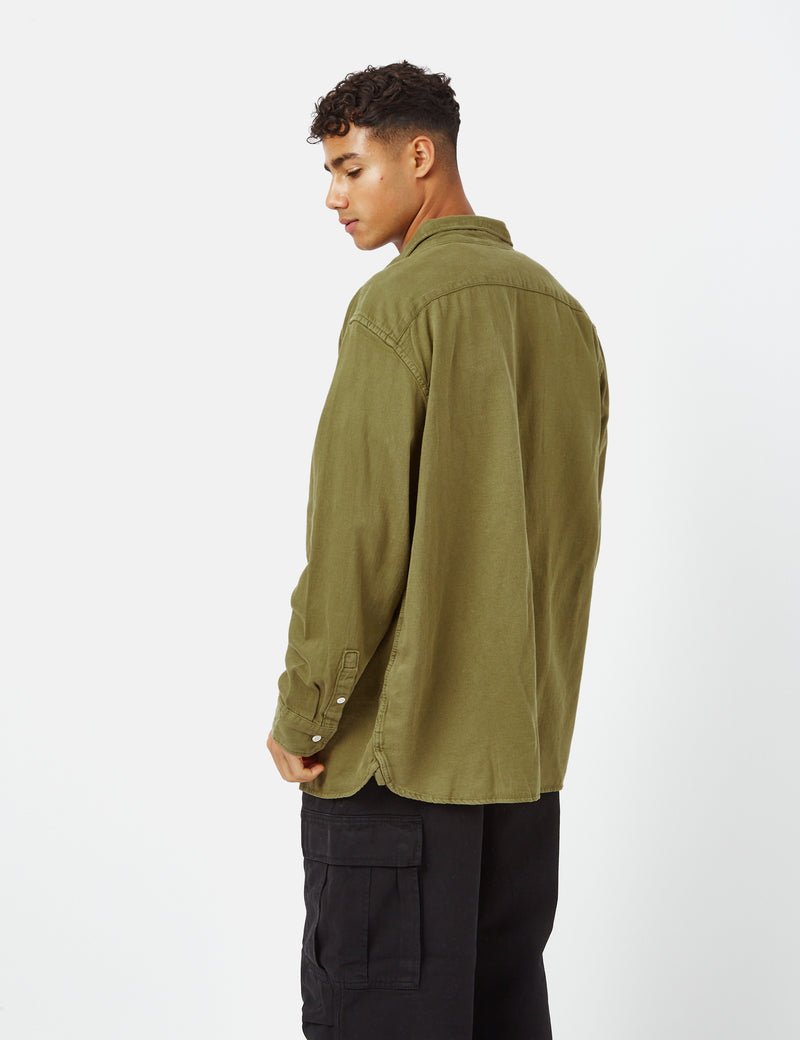 Levis Jackson Worker Shirt (Garment Dyed) - Green
