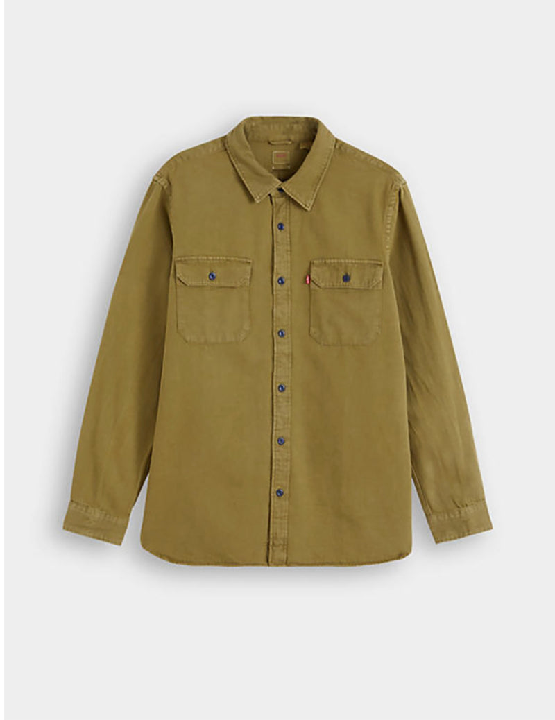 Levis Jackson Worker Shirt (Garment Dyed) - Green