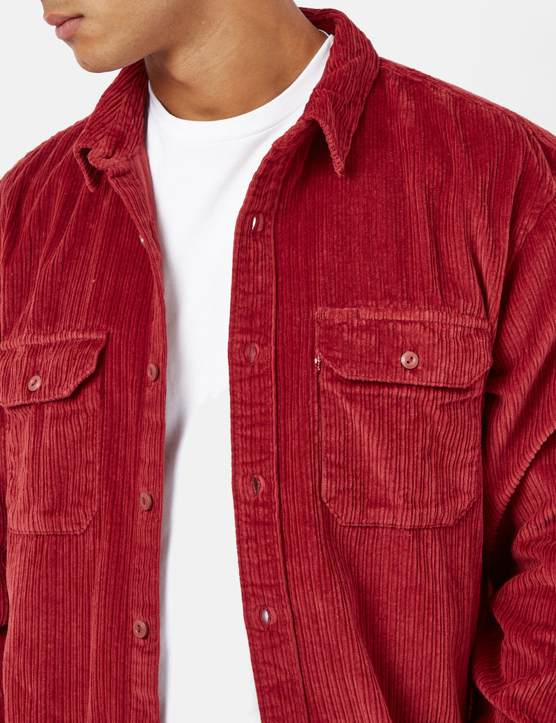 Levis Jackson Worker Shirt - Brick Red